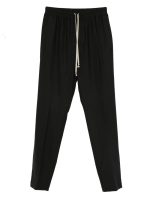 RICK OWENS - Men Wool Drawstring Slim Long Pants - Image 5