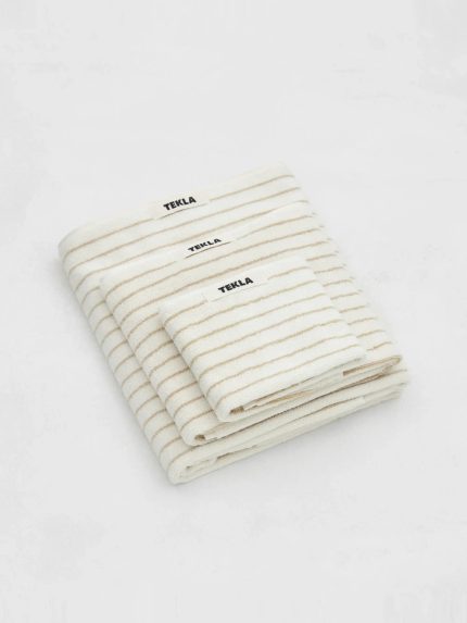 TEKLA - Striped Organic Cotton Terry Bath Towel 28x55''
