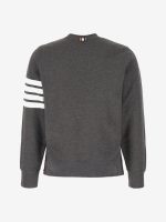 THOM BROWNE - Men Classic Sweatshirt In Classic Loopback W/ Engineered 4 Bar - Image 2