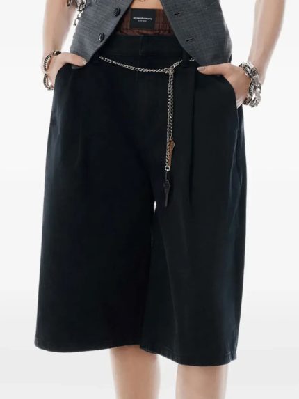 ALEXANDER WANG - Women Chain Belt Pre-Styled Pleated Short