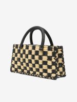 TORY BURCH - Women Ella Hand-Crocheted Checkered E/W Top Handle - Image 3