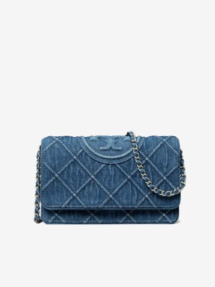 TORY BURCH - Women Fleming Denim Chain Wallet