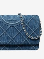 TORY BURCH - Women Fleming Denim Chain Wallet - Image 5