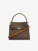 TORY BURCH - Women Lee Radziwill Color-Block Pebbled Small Double Bag