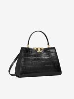 TORY BURCH - Women Eleanor Croc Embossed Satchel Bag - Image 2