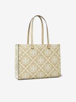 TORY BURCH - Women T Monogram Contrast Embossed Tote Bag - Image 3
