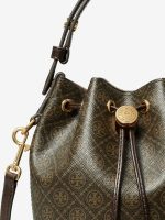 TORY BURCH - Women T Monogram Coated Canvas Mini Bucket Bag - Image 6