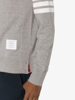 THOM BROWNE - Men Classic Sweatshirt In Classic Loopback W/ Engineered 4 Bar - Image 4