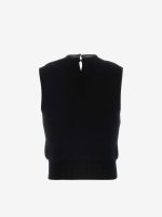 ALEXANDER WANG - Women Leather Tubular V-Neck Vest - Image 2