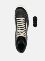 RICK OWENS - Men Leather High Vintage Sneakers - Image 4