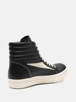 RICK OWENS - Men Leather High Vintage Sneakers - Image 3