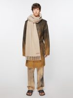 ACNE STUDIOS - Unisex Fringe Oversized Wool Scarf - Image 3