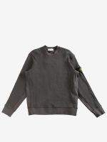 STONE ISLAND - Men Organic Cotton Waffle Fleece Sweatshirt - Image 4