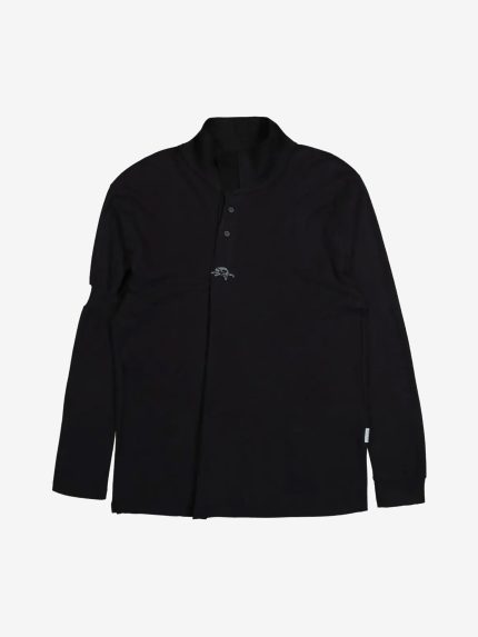 PROTOTYPES - Men Wrapped Long Sleeve Polo Shirt