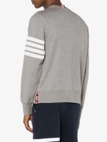 THOM BROWNE - Men Classic Sweatshirt In Classic Loopback W/ Engineered 4 Bar - Image 2