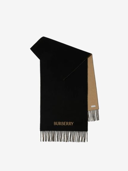 BURBERRY - Unisex 210X45 Knight Cashmere Reversible Scarf