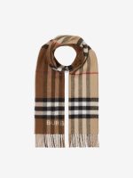 BURBERRY - Unisex Contrast Cashmere Scarf
