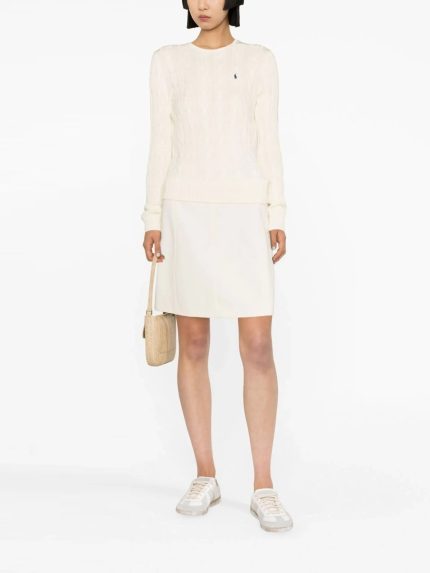 POLO RALPH LAUREN - Women Cable-Knit Cotton Crewneck Sweater