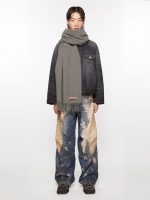 ACNE STUDIOS - Unisex Fringe Oversized Wool Scarf - Image 2