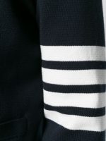 THOM BROWNE - Men Milano Stitch V Neck Cotton Crepe Cardigan - Image 4