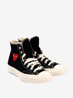 COMME DES GARCONS PLAY X CONVERSE - Unisex Chuck Taylor 70 Small Red Heart High Top Sneakers - Image 2