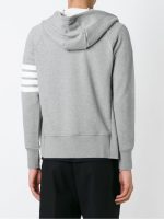 THOM BROWNE - Men Classic Full Zip Hoodie In Classic Loopback W/ Engineered 4 Bar - Image 3