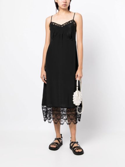 SIMONE ROCHA - Women W/ Deep Lace Trim Slip Dress