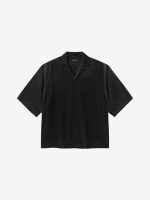 DET BLEV SENT - Men Silk Short Sleeve Shirt - Image 4