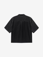 DET BLEV SENT - Men Silk Short Sleeve Shirt - Image 5