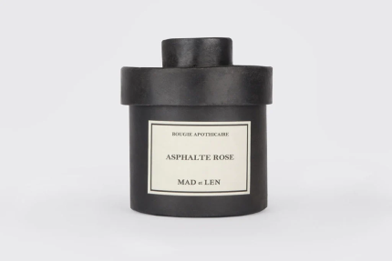 MAD ET LEN - Bougie Apothicaire Petite Asphalte Rose Candle 300G