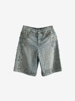 AMIRI - Men Crystal Bandana Denim Short - Image 4