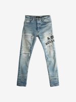 AMIRI - Men Hollywood Leather Applique Thrasher Repaired Skinny Jean - Image 4