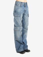 RICK OWENS DRKSHDW - Women Denim Double Cargo Jeans - Image 2