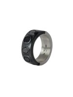 PARTS OF FOUR - Sistema Ring (Terrestrial Surfaced, 0.4 CT, 4 Polished Black Diamond Slabs, 9mm, MA+KA+PBLKDIA) - Image 3