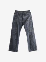 RICK OWENS DRKSHDW - Men Denim Double Cargo Jeans Pants - Image 4