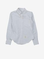 THOM BROWNE - Women Classic Long Sleeve Round Collar Shirt - Image 4