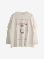 ACNE STUDIOS - Women Layered Print T-Shirt - Image 4