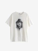 YOHJI YAMAMOTO POUR HOMME - Men Combed Single Jersey Short Slv T-Shirt - Image 5