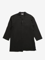 YOHJI YAMAMOTO POUR HOMME - Men Spread Collar Long Shirt - Image 5