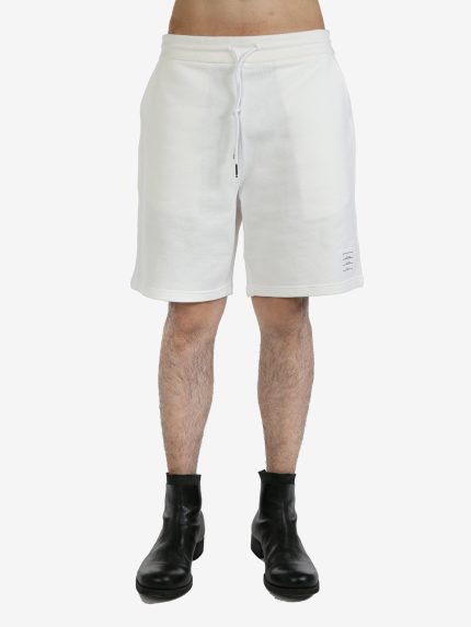 THOM BROWNE - Men Mid Thigh Sweat Shorts W/Rwb Patch Pocket In Solid Loopback