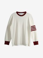 THOM BROWNE - Men Rugby Fit Milani Stitch Crew Neck Pullover - Image 4