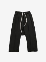 RICK OWENS - Women  Viscose Drawstring Cropped Pants - Image 4