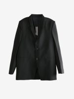RICK OWENS - Men Virgin Wool Concordian Jacket - Image 5