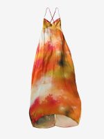 YANGKEHAN - Women Rainbow Floral Silk Slip Dress - Image 4