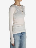 AURALEE - Women Organic Soft Rib Henley Neck P/O T-Shirt - Image 2