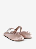 MIU MIU - Women Satin Ballerina Mules - Image 2