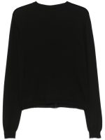 RICK OWENS - Men Cropped Biker Round Neck Sweater - Image 5