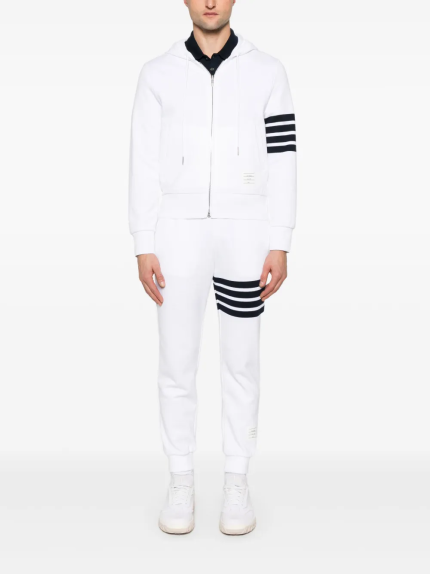 THOM BROWNE - Men Classic Loopback W/Engineered 4 Bar Zip Up Hoodie