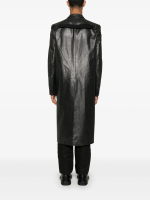 RICK OWENS - Men Leather Lido Coat - Image 3