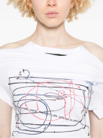 ALAINPAUL - Women Fitted Elastics Multicoloured Print T-shirt - Image 4